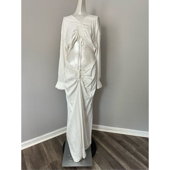 CHRISTOPHER ESBER Ruched Cutout Stretch Maxi Dress US 8 $1090 - Picture 6 of 14